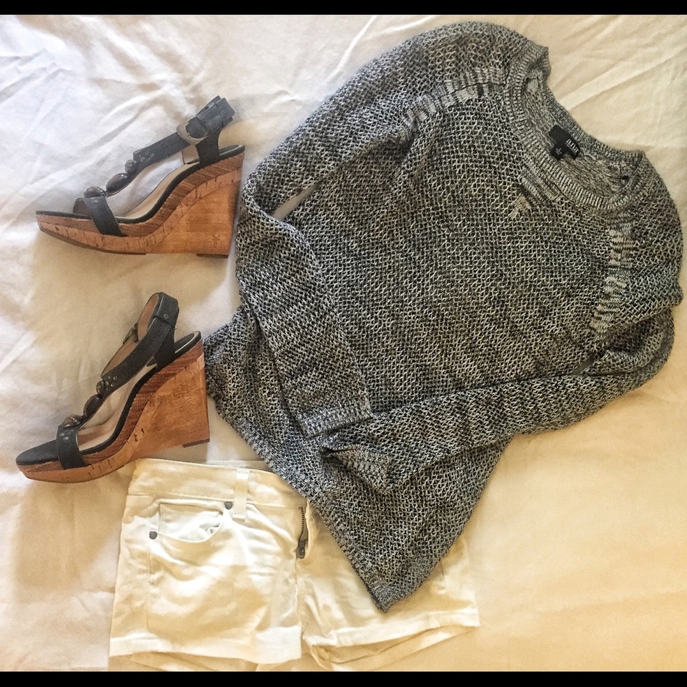Frye Bridget Ornament Wedges BLACK 7.5